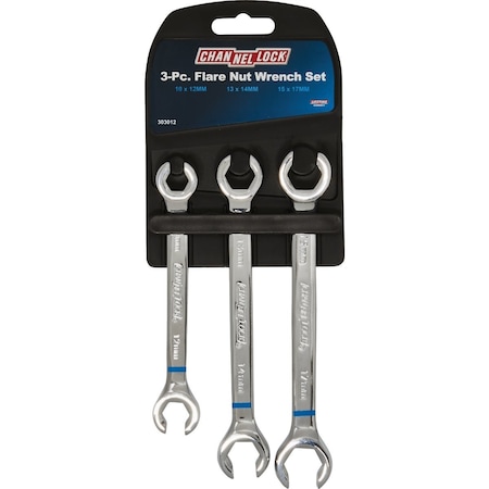 Channellock Metric 6-Point Flare Nut Wrench Set, 3-Piece 303012