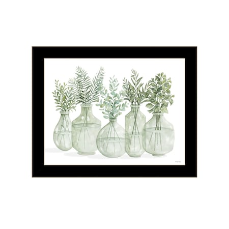 Homeroots Simply Sage Black Framed Print Wall Art 529761