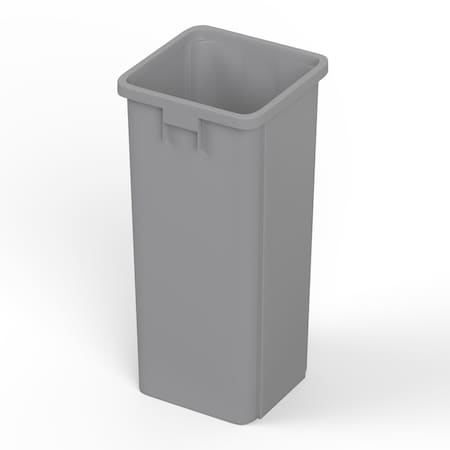 Regal Altair 23 Gallon Square Gray Plastic Trash Can, Vent Channel Design ZR-TC-100-SQ23GR