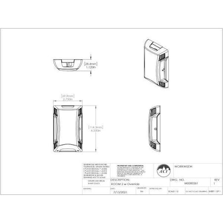 Aci 10K Type III Temp Sensor w/Override A/AN-R2O