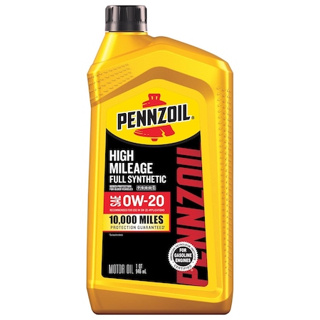 Pennzoil Full Synthetic 0W-20 High Mileage Motor Oil 1 qt 550069989
