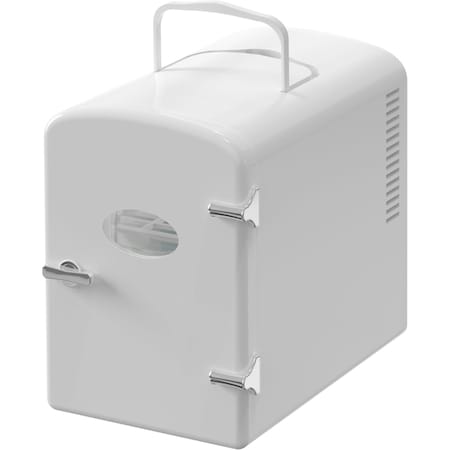 Simple Deluxe YSSOA Mini Fridge, Portable 9 Can Small Skincare, Drinks, Food with Observation, Freon-Free Cooler HKFRIGMINI5OBWWHT