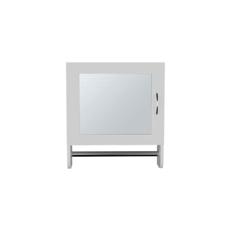 Homeroots 18" White Wood, Metal Floating Bathroom Vanity 571351