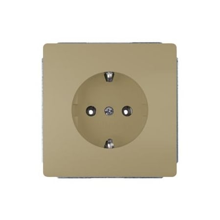 Siemens Style, SCHUKO socket outlet 10/16 A 250 V cover plate 68 x 68 mm malt gold 5UB1853-0MG01