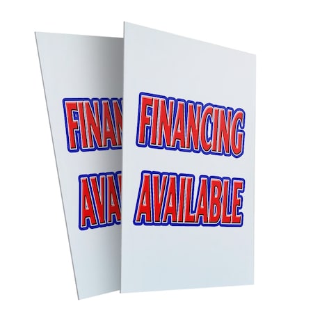 Signmission Financing Available, Plastic Signs Only 24 Inch x 36 Inch, Corrugated Plastic, 2PK CSB-2436-2PACK-Financing Available