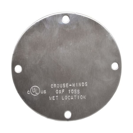 Crouse-Hinds Eaton Crouse-Hinds series Condulet VXF blank cover with gasket, 2PK GRF10SS