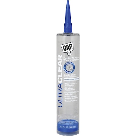Dap Ultra Clear 10.1 Oz. Flexible Elastomeric Sealant Clear 7079818388