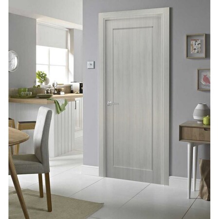 Sartodoors French Interior Door, 18" x 80", Gray QUADRO4111ID-KS-18