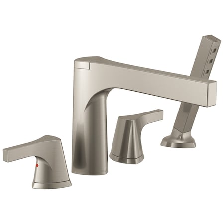 Delta Zura Roman Tub With Hand Shower Trim In Stainless T4774-SS