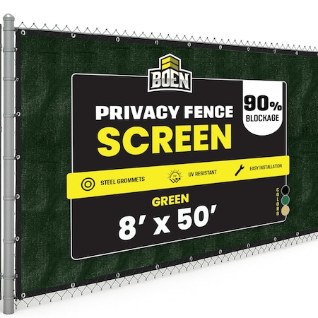Boen Priv Netting, Grn, WovEyelets, 8ftX50 ft PN-30070