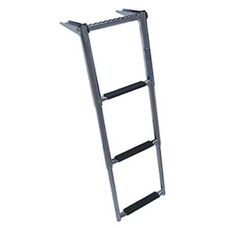 Eat-In 3 Step Over Platform Telescoping Boat Ladder with Hand Grip EA3032138