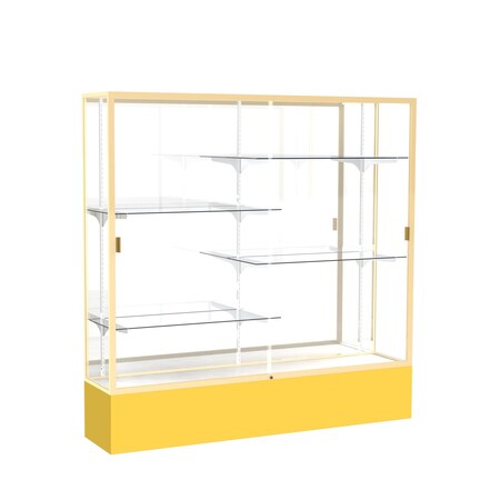 Ghent Spirit Floor Display Case 72x72x16, Mirror, Champange 376MB-GD-GR