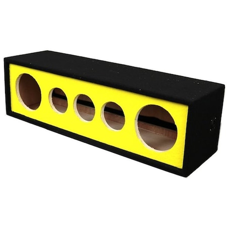 Deejay Led For 10-in Two Horn Three Tweeter Side Yellow Speaker Enclosure D10H2T3YELLOWSID
