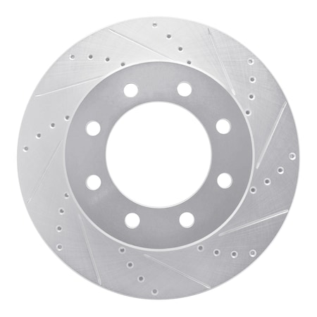 Dynamic Friction Co DFC Brake Rotor - Drilled and Slotted - Silver 631-40110R
