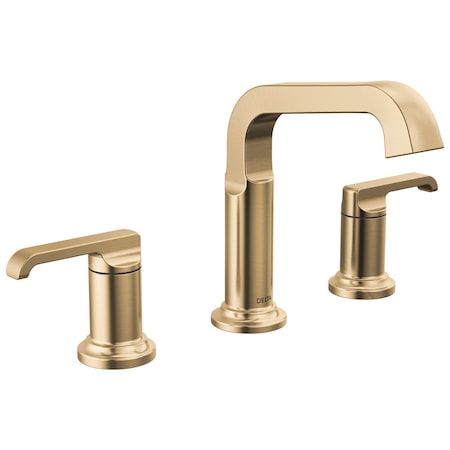 Delta Tetra Two Handle Widespread Bathroom Faucet In Lumicoat Champagne Bronze 35589-CZ-PR-DST