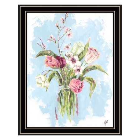 Homeroots Flourish Black Framed Print Wall Art 530136