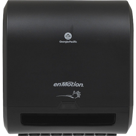 Georgia-Pacific enMotion 8 in Automated Touchless Paper Towel Dispenser, Motion Activated, Wall Mount, Black 59498A