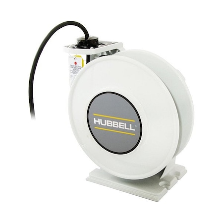 Hubbell Wiring Device-Kellems ExtensionCordReel, White, 25ft, 12AWG HBLW25123W
