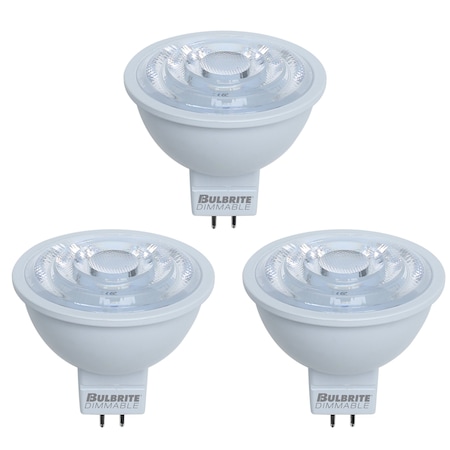 Bulbrite 50-Watt Equivalent Dimmable Flood MR16 Bi-Pin (GU5.3) 3000K LED Light Bulb, 3PK 862676
