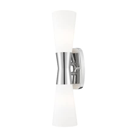 Z-Lite Emrys Polished Nickel 2 Light Wall Sconce 4504-2S-PN