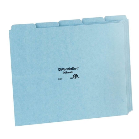 Esselte Pendaflex PN205 Top Tab File Guides Blank 1/5 Tab 25 Point Pressboard Letter 50 per Box PN205