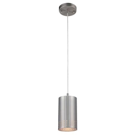 Westinghouse One-Light Adjustable Mini Pendant Brushed Nkl, Perforated Mtl Shade 6101200