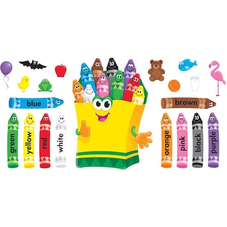 Trend Enterprises Colorful Crayons Bulletin Board Set T8076