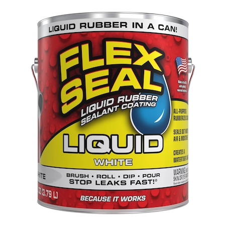 Flex Seal Flex Seal Liquid 1 gallon White, 1 gal, White, Rubber Base US855WHT01-2