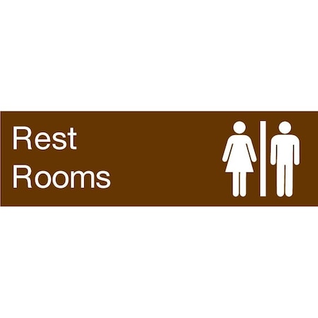 Nmc Rest Rooms Engraved Sign, EN19BN EN19BN