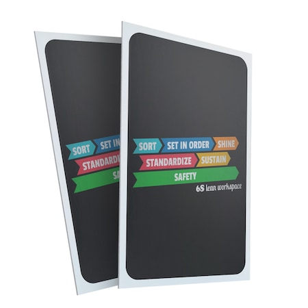Signmission 6S Lean Workspace, Plastic Signs Only 24 Inch x 36 Inch, Corrugated Plastic, 2PK CSB-2436-2PACK-30336