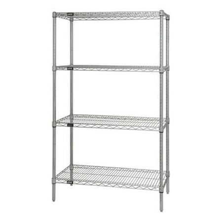 Betterbeds Wire 4 Shelf Starter Kit, Chrome - 24 x 60 x 86 in. BE1137212