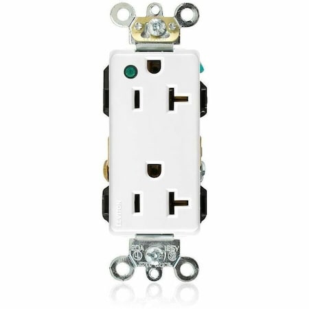 Leviton PlugsandReceptacles, 20A, 125VAC, Wht, Nylon 16362-PLW
