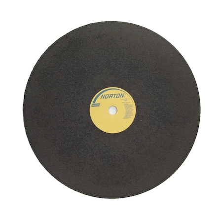 Norton Abrasives Abrasive Cut-Off Wheel, Type 1, 30 in Dia, 1/4 in Thick, 1-3/4 in Arbor Hole Size, 20 Grit 69210450386
