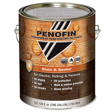 Stain & Sealer Gal Penofin Ebony Stain & Sealer Transparent Penetrating Oil Finish Stain & Sealer FSSEBGA