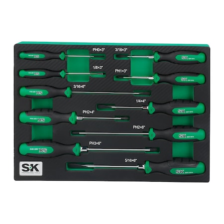 Sk Professional Tools Screwdriver Set  Magnetic, 10 pc SK01460