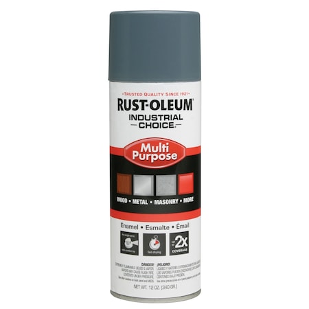 Rust-Oleum Spray Paint, Machinery Gray, Gloss, Solvent, 12 oz 202214