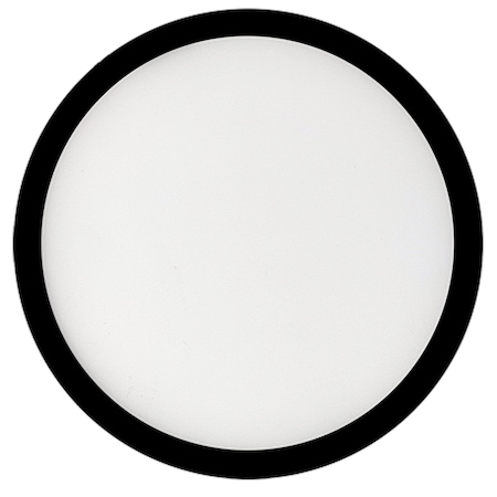 Bulbrite 7" Round 10.3-W 3000K LED Flush Mount Light, 1150 Lumens, Black Finish 773605