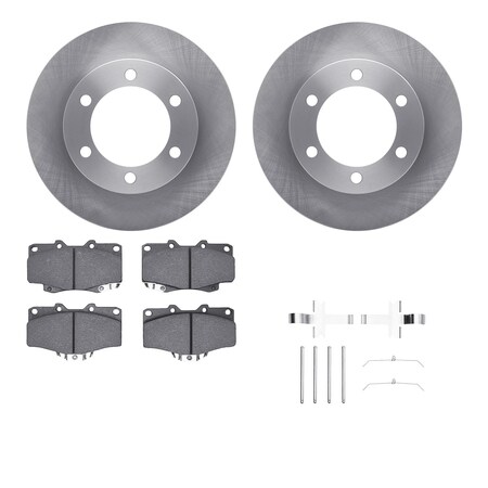 Dynamic Friction Co DFC Brake Rotor with 5000 Brake Pads and Hardware Kit 6512-76623