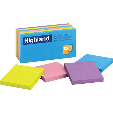 3M Highland Notes 6549-B, 3"x3"(7.62cmx, PK18 6549-B