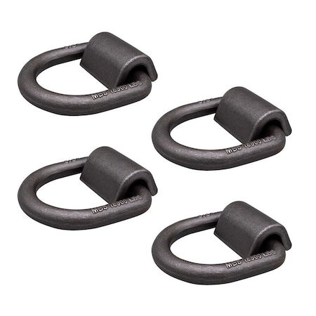 Mytee Products 5/8 in Heavy Duty Weld-On Forged D Ring 18,000 Lbs, 4PK D-Ring58-Wx4