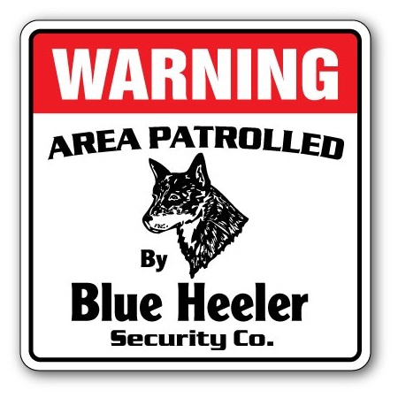 Signmission Blue Heeler, 8 Inch X 8 Inch, Decal D-8-WD-BLUE HEELER