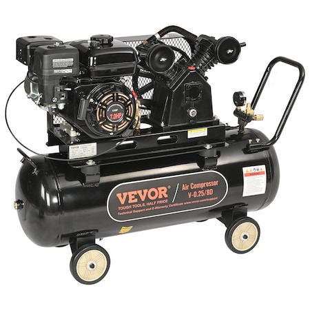 Vevor 21 Gallon Gas Powered Air Compressor 7HP 9CFM - 115PSI 115PSI Max Pressure V-0.25/8D