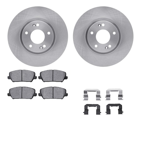 Dynamic Friction Co DFC Brake Rotor with 5000 Brake Pads and Hardware Kit 6512-03241