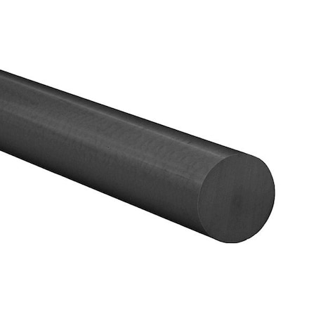 Zoro Select Polyethylene Rod, 1"Dia, 4ftL, Black RUHMWBK1.000VIRGIN