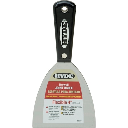 Hyde Black & Silver Professional 4'' Flexible Joint Knife 2550