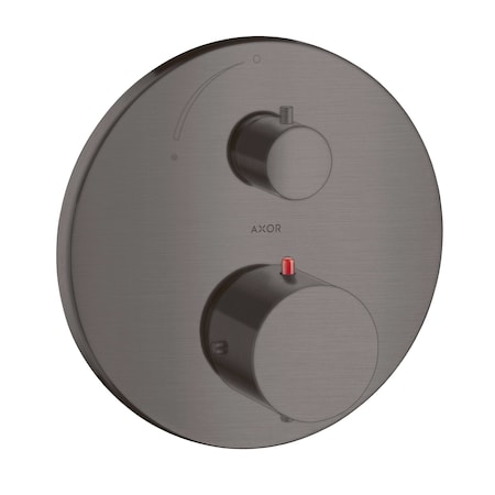 Axor Starck Thermostatic Trim with Volume Control in Brushed Black Chrome 10700341
