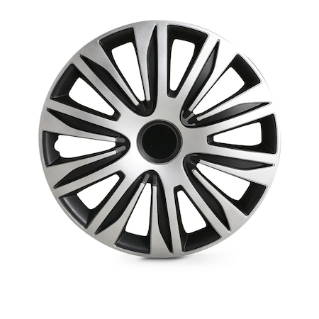 Altertrim 17 in Univ Hubcaps, Snap-On, (Slvr & Blk Lacq), 4PK CHB-5083-DP-17