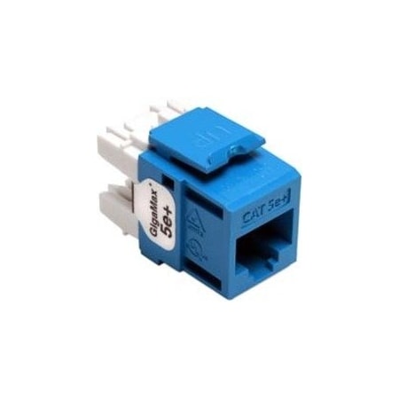 Leviton 1-Port Mod Jack 110 8W8P Utp, T568A/B Cat5E Quickport, Gigamax Blue 5G110-RL5