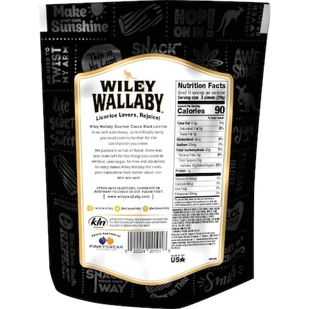 Wiley Wallaby Black Licorice 10 Oz. Candy 114569