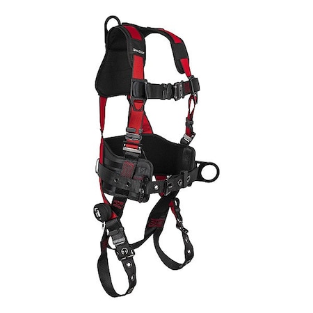 Falltech Tradesman(R) Fall Protection Harness, L/XL, 425 lb, Quick-Connect Chest/ Tongue Leg Straps 7078CLX